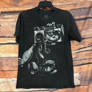 Popeye Men's Black M T-Shirt Boombox Graphic King Features 100% Cotton